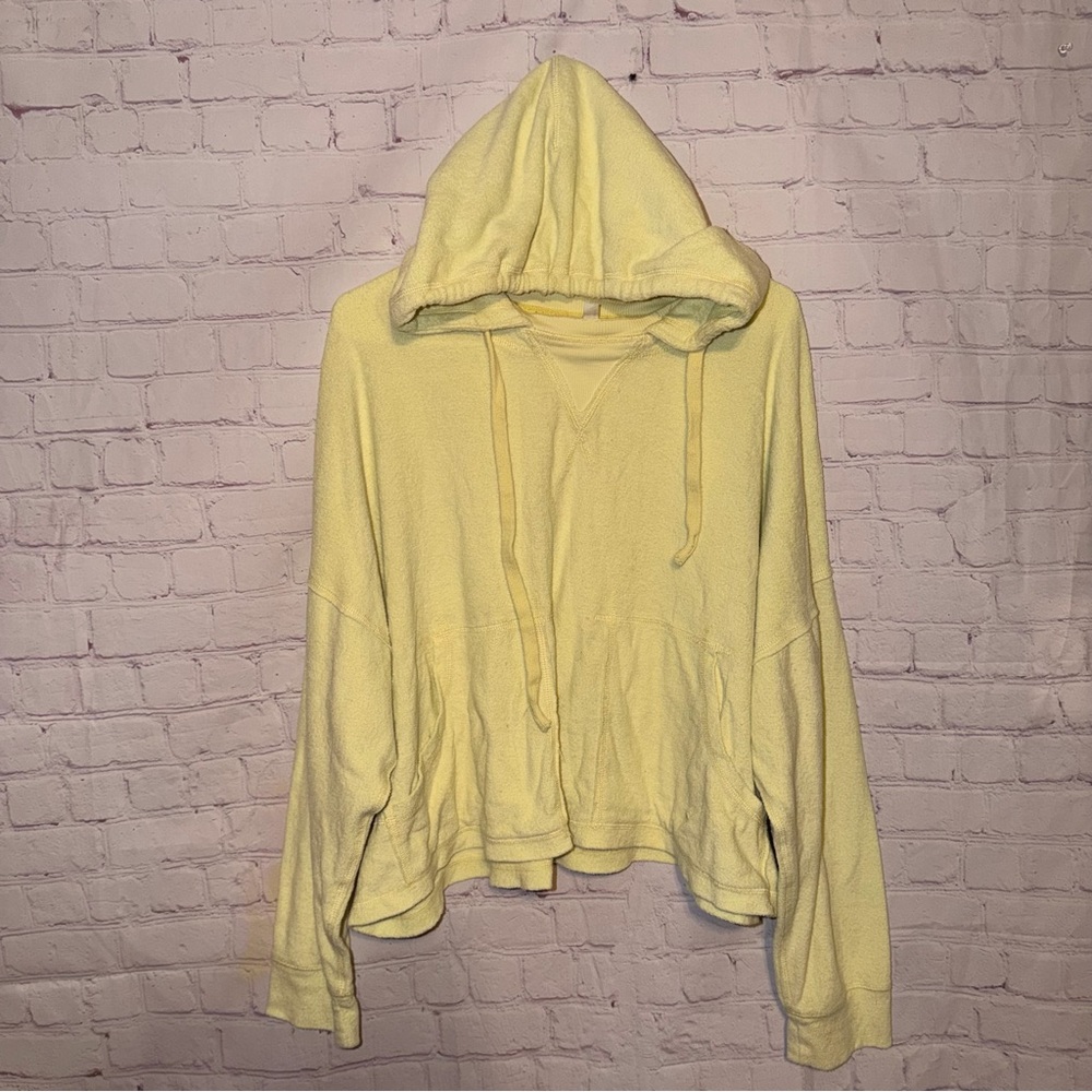 FP Movement by Free People Light Yellow Hoodie Size Medium